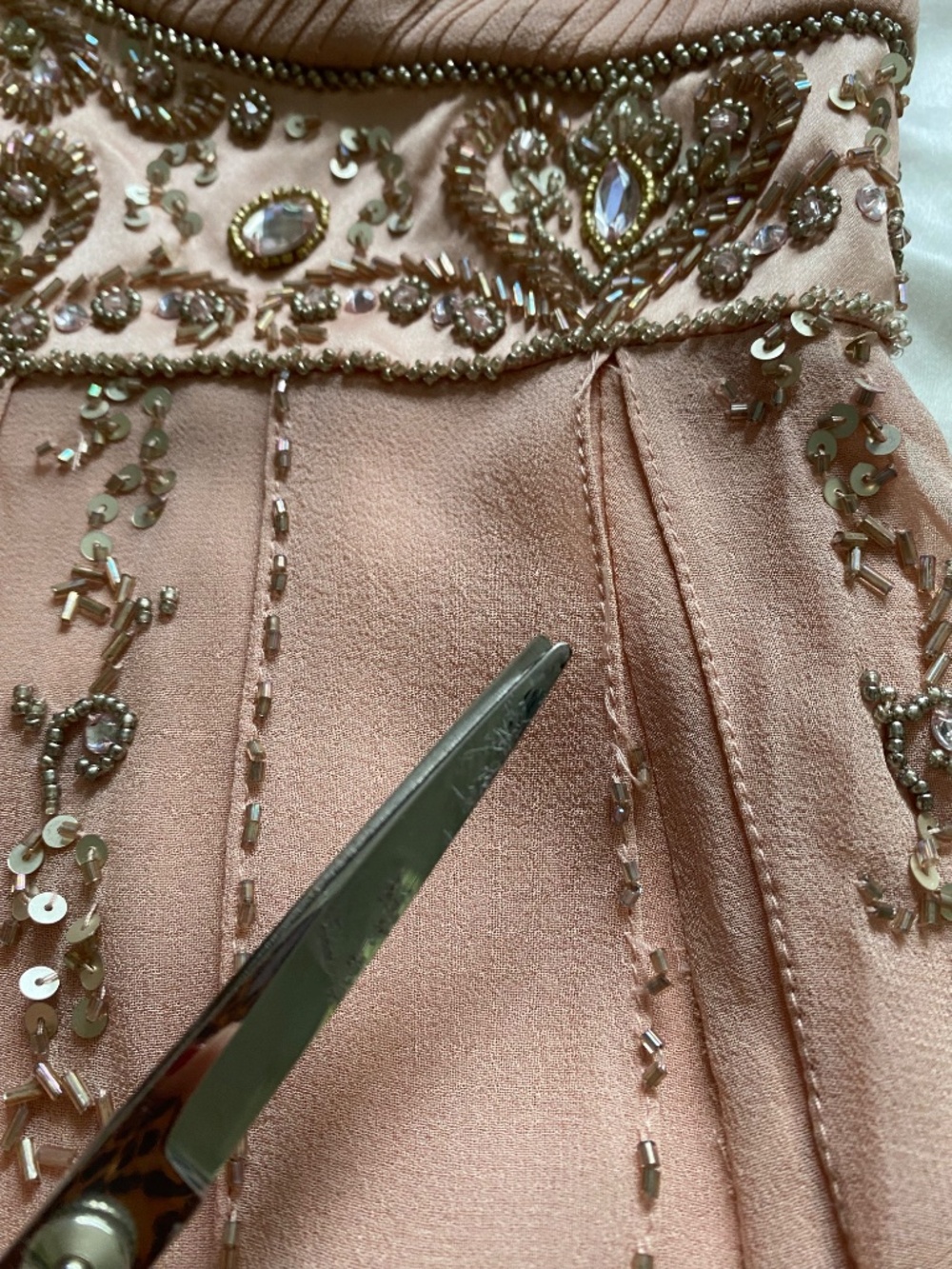 Rare Vintage y2k Sue Wong Pink Silk Beaded Flapper Party Dress Size 2 *read* - Picture 2 of 12